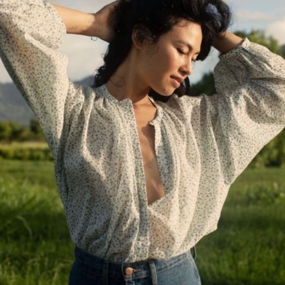 Doen Jane Blouse in Blue Baby Kate